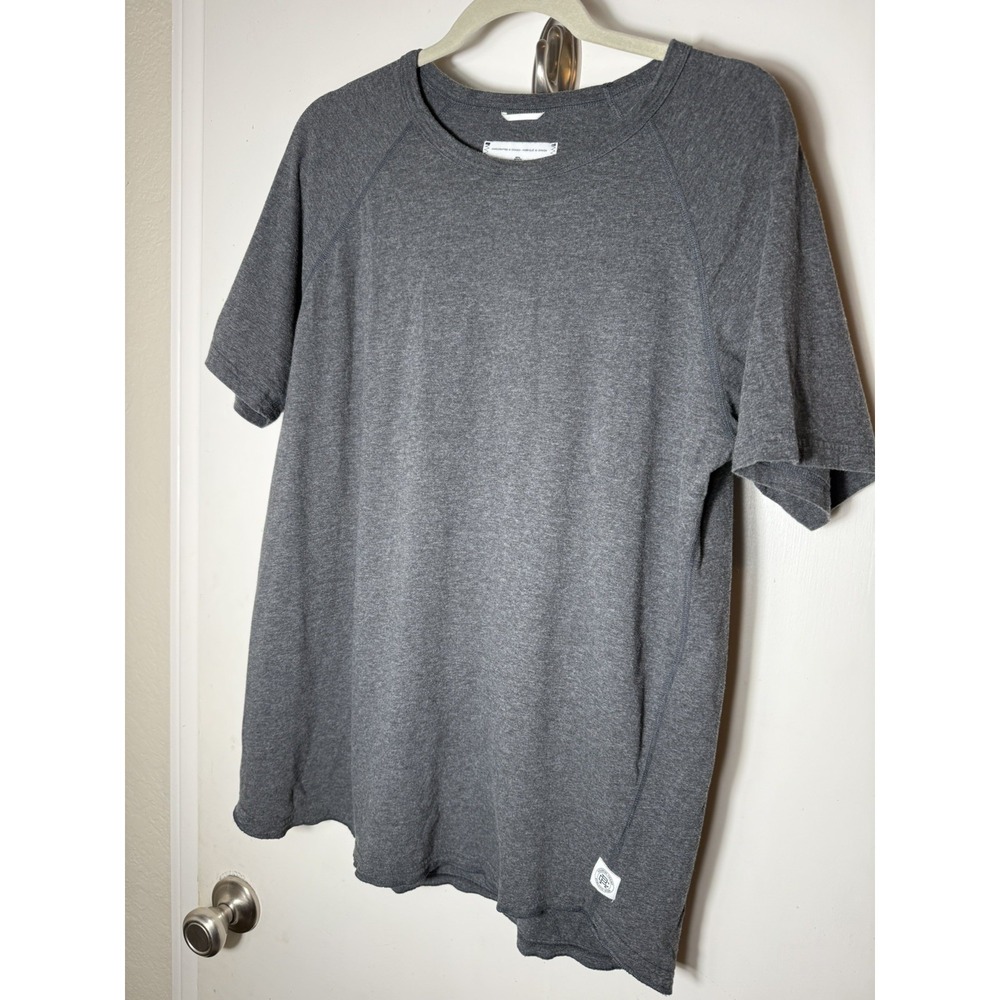 Reigning Champ Shirt Mens L Short Sleeve Crewneck Tee Casual Top Heathered Gray